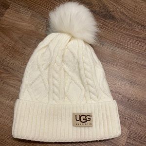 UGG Cable Knit Pom Beanie
